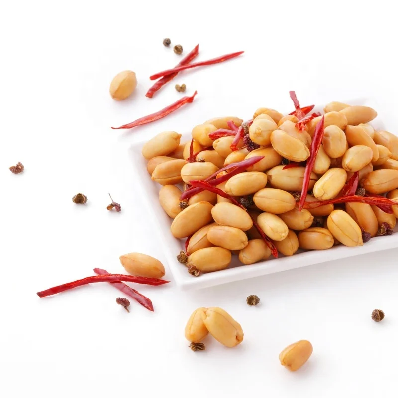 Оптовая продажа ароматизированный арахис острый китайские закуски Перекус Чили соленый
