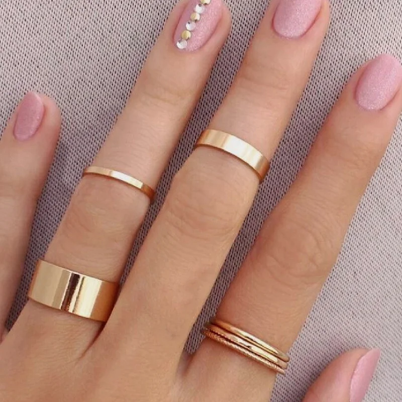 Cheap Factory Manufacture Jewelry Set 2mm 4mm 6mm 8mm 18K Gold Filled Flat Stainless Steel Ring Wedding Band