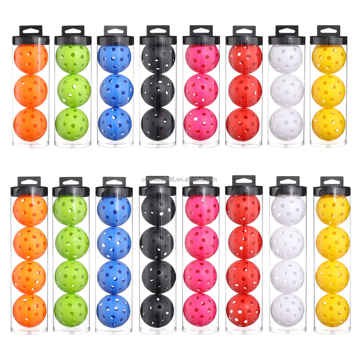 WOWEI High Tensile Strength Wholesale Pickleball Balls Outdoor Usapa Pickleball Balls Indoor Pickleball Balls Custom Logo
