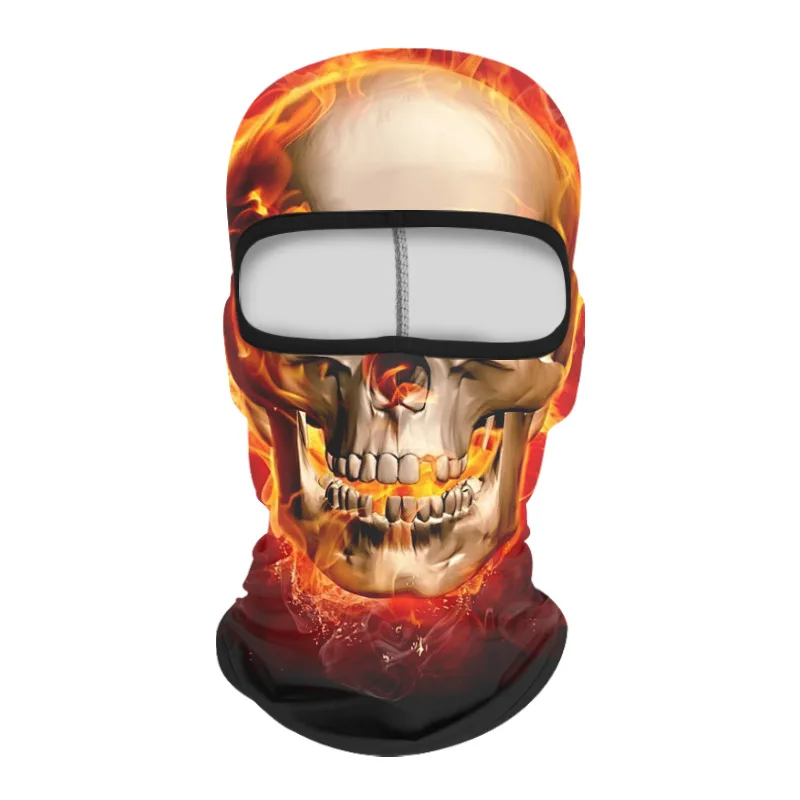 Top Sale Outdoor Sports  Ice Silk Mask Monster head wear Motorcycle Riding Head Cover Skull Cycling Balaclava