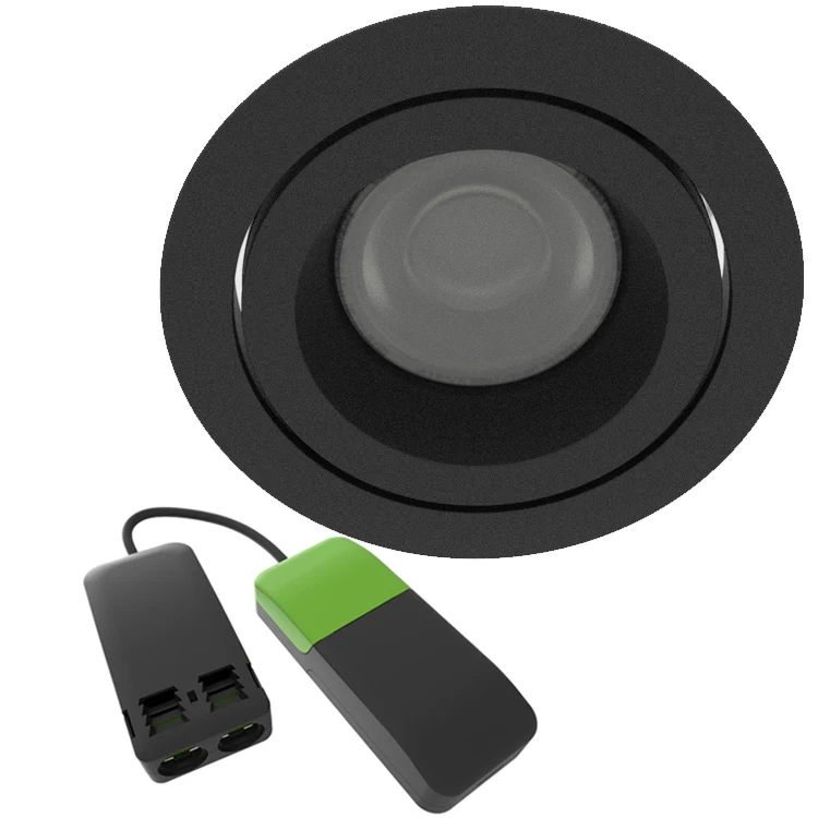 Умный алюминиевый антибликовый светодиодный светильник с Cob матрицей, приглушаемый черный Встраиваемый светодиодный точечный светильник, 7 Вт, 8 Вт, 83 мм