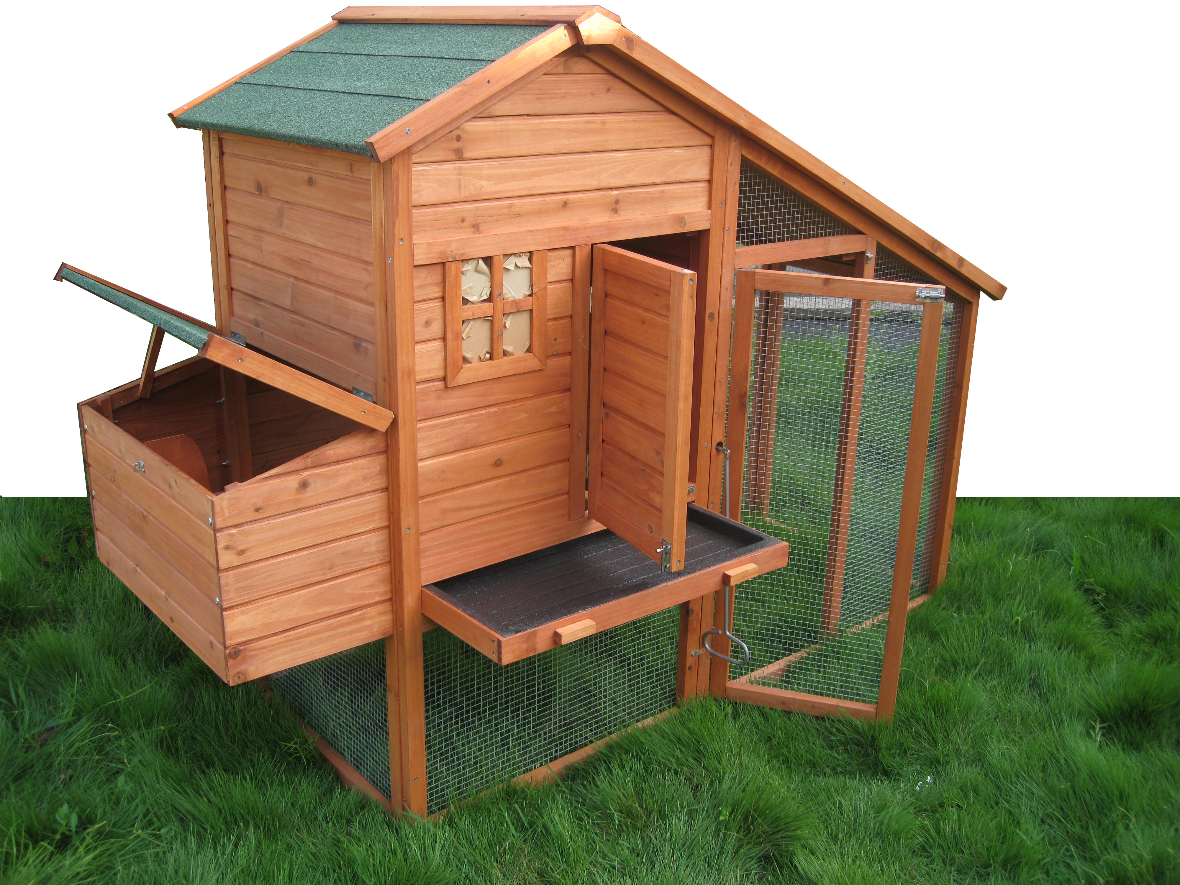 Wood Animal House Home Outdoor duck cock Pet Cage Poultry Waterproof Weatherproof UV Roof Egg Laying Large Run Chicken Coop sale