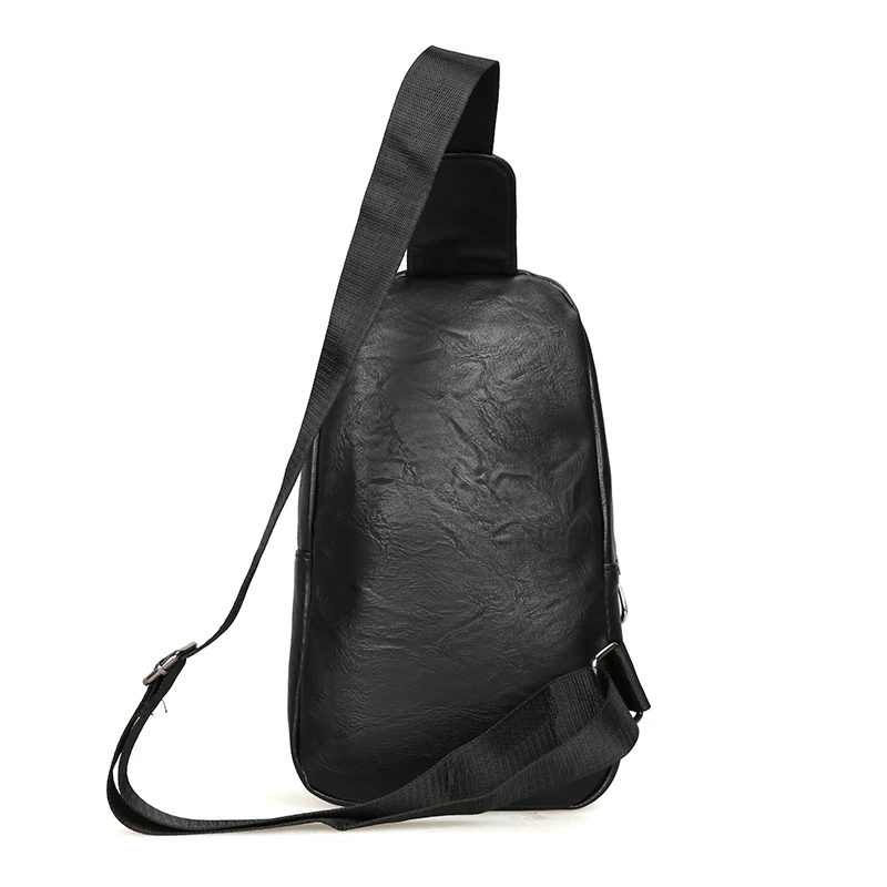 popular teenager chest pack mens waterproof small crossbody bag travel PU Multifunction shoulder bag