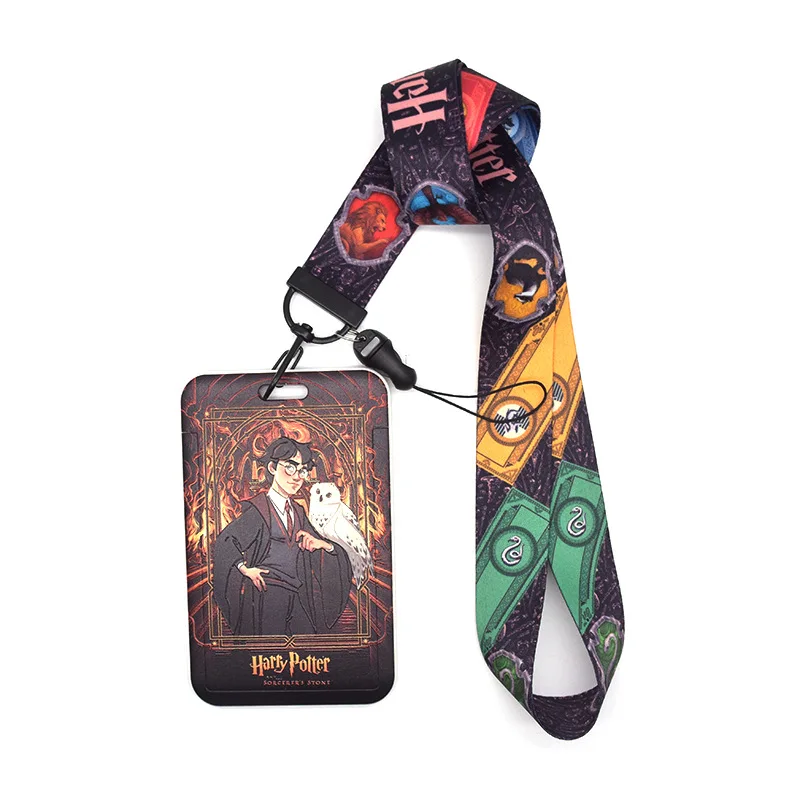 Wholesale Cartoon Harry Lanyards Potter Phone Keychain  ID Card Holder Accessories Cards Case Anti-Lost Promotional Gift Lanyard