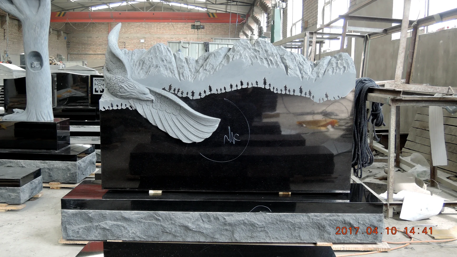 headstone with eagle stone headstone with eagle black granite tombstone black granite slab tombstone