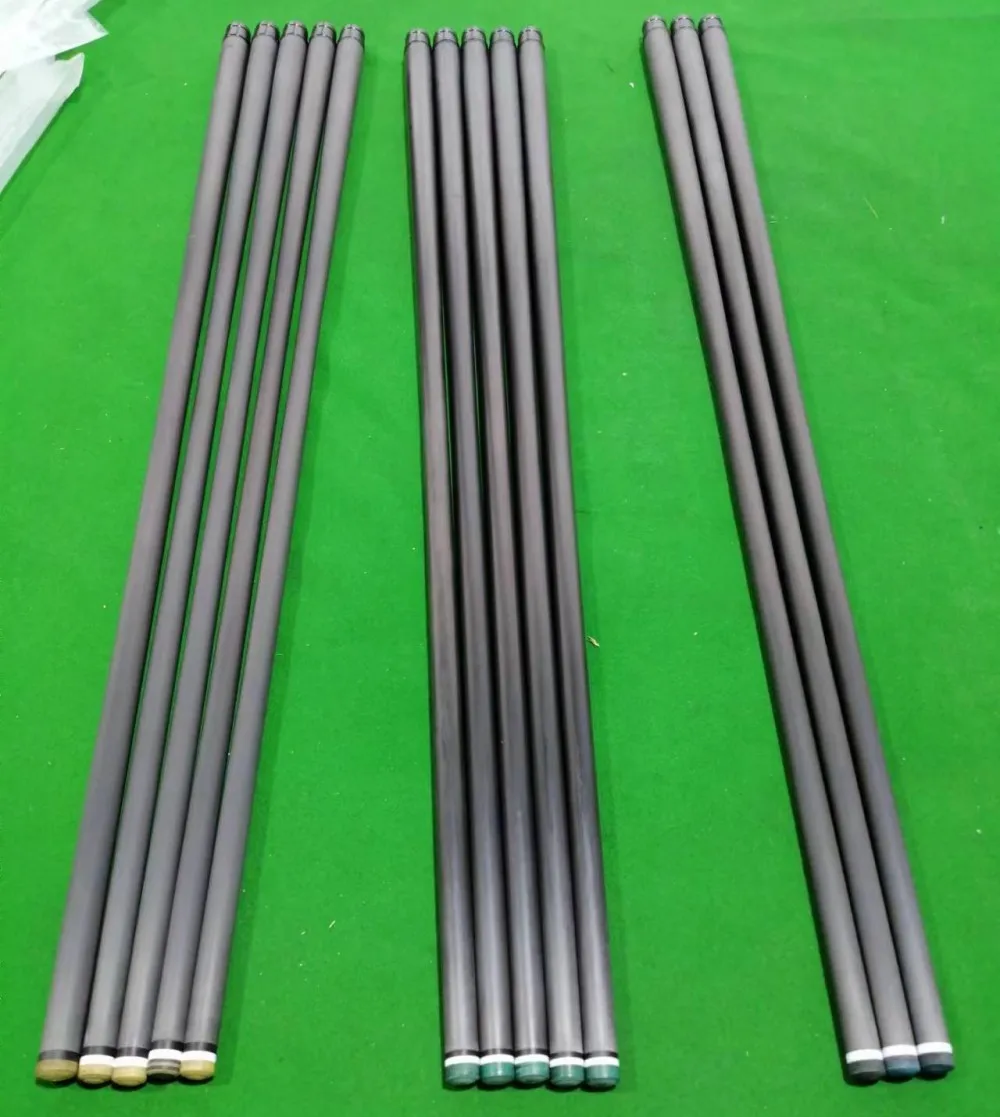 Customize 11.8mm 12mm 12.4mm 12.5mm 12.8mm Carbon Fiber Billiard Pool Cue Shaft Pro & Conical Taper Shaft 12.4~21.4 *737mm