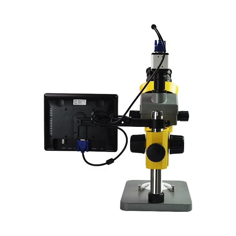 Factory supply 7x - 45x Continuous zoom LED ring light Trinocular stereo microscope set for diamond electronic repair