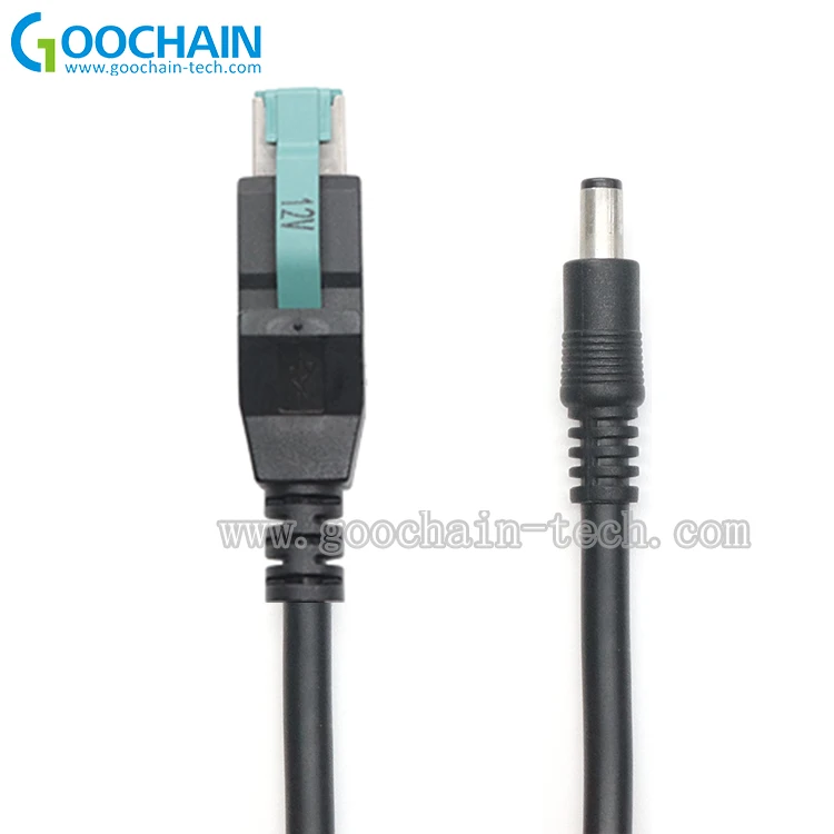 Customized High Quality Straight 12V Powered USB to DC5.5*2.5 Molex terminal Cable Connector for Scanner and pos machine