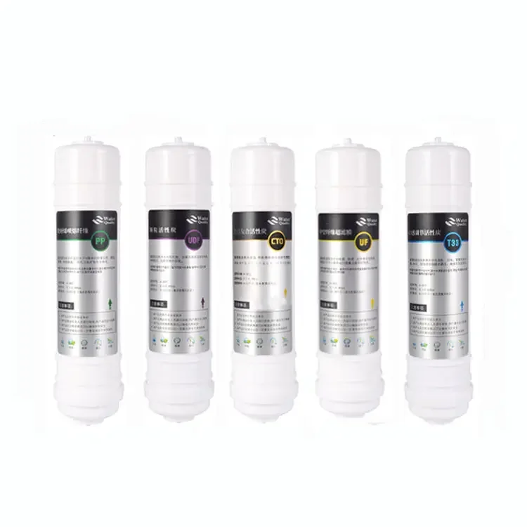 Factory price Korea style inline 5 stages PP UF UDF CTO UF T33 water filters cartridge / element