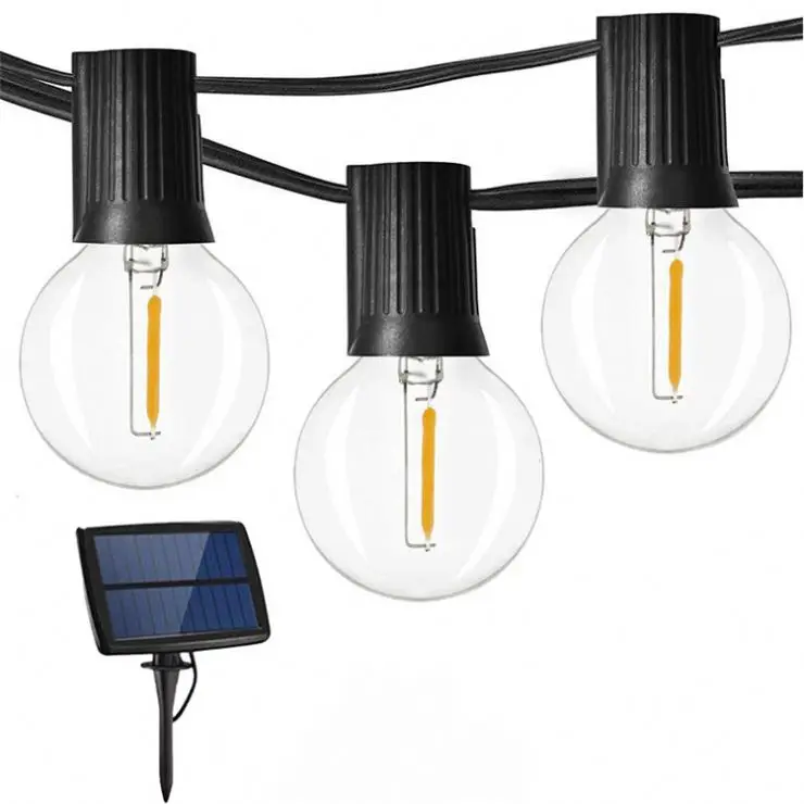 
Rechargeable G40 Led Christmas Tree Fairy Globe Lights Outdoor Solar String Light 