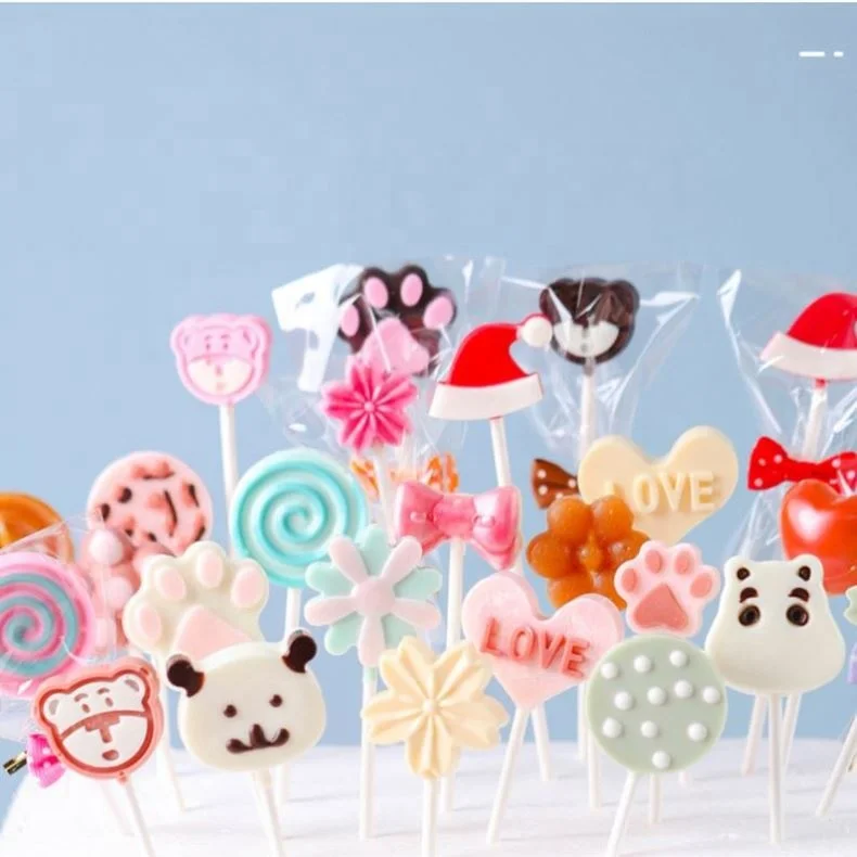 Silicon Lollipop Mold Chocolate Candy Mold Silicone 3d Chocolate Mould Sugar Molds Cake Tools Support All-season Stocked