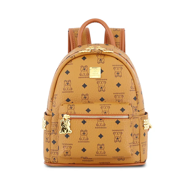 Hot Sale Casual Men Women Bag Large Capacity Bear Print Luxury Double Shoulder Bag Designer Cute Backpack