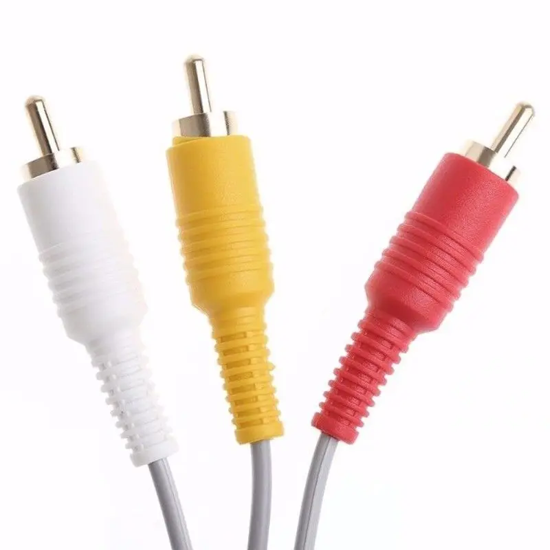 Новый Аудио Видео AV композитный 3RCA ТВ кабель Шнур для консоли Nintendo Wii Кабель 1 8 м