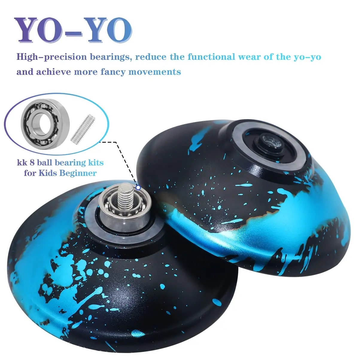 WATIEBOO Unresponsible Magic Yoyo Toy Butterfly Aluminum Metal Yo-yo Professionals Yoyo Ball Christmas Present