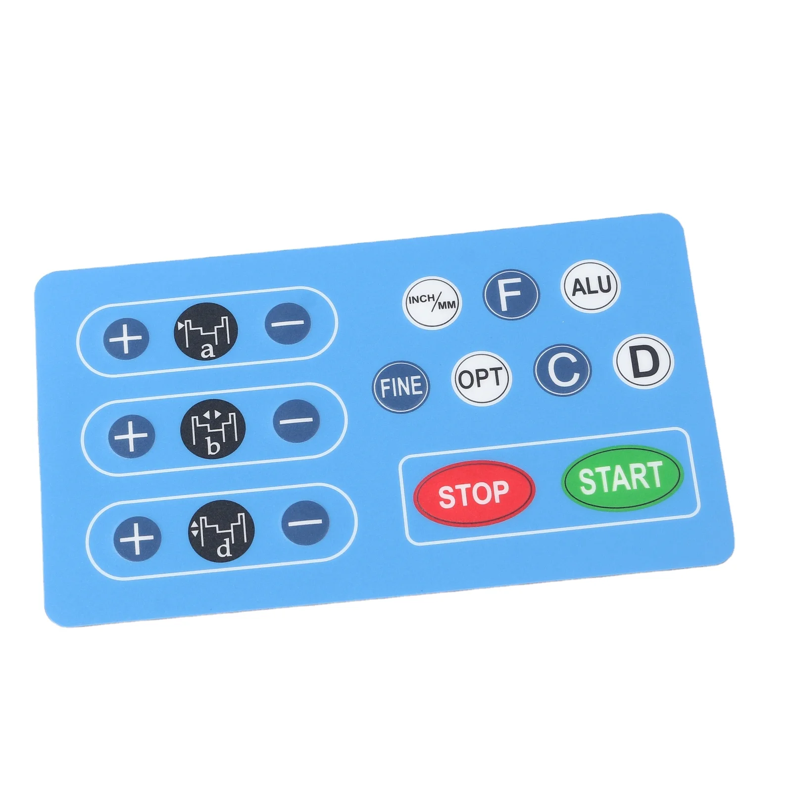 Customized film panel Overlay Medical facility Overlay Emboss tactile button PET film panel