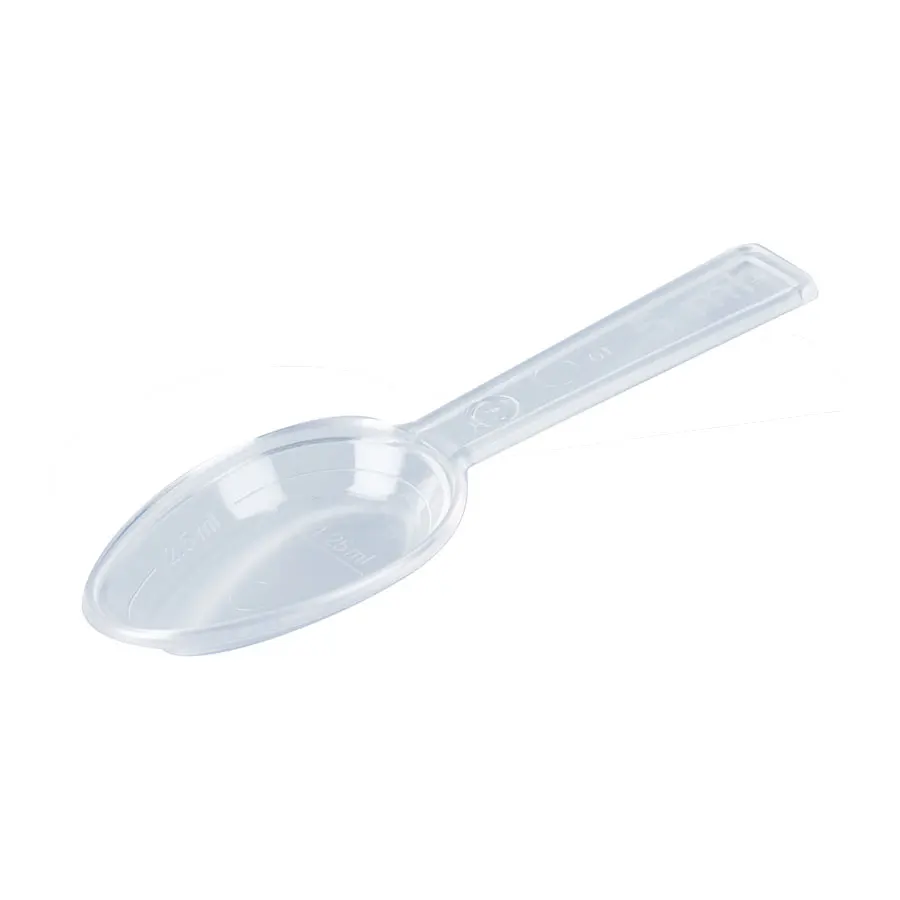White Translucent PP Single or Double End Plastic 2.5ml to 5ml Measuring Spoons