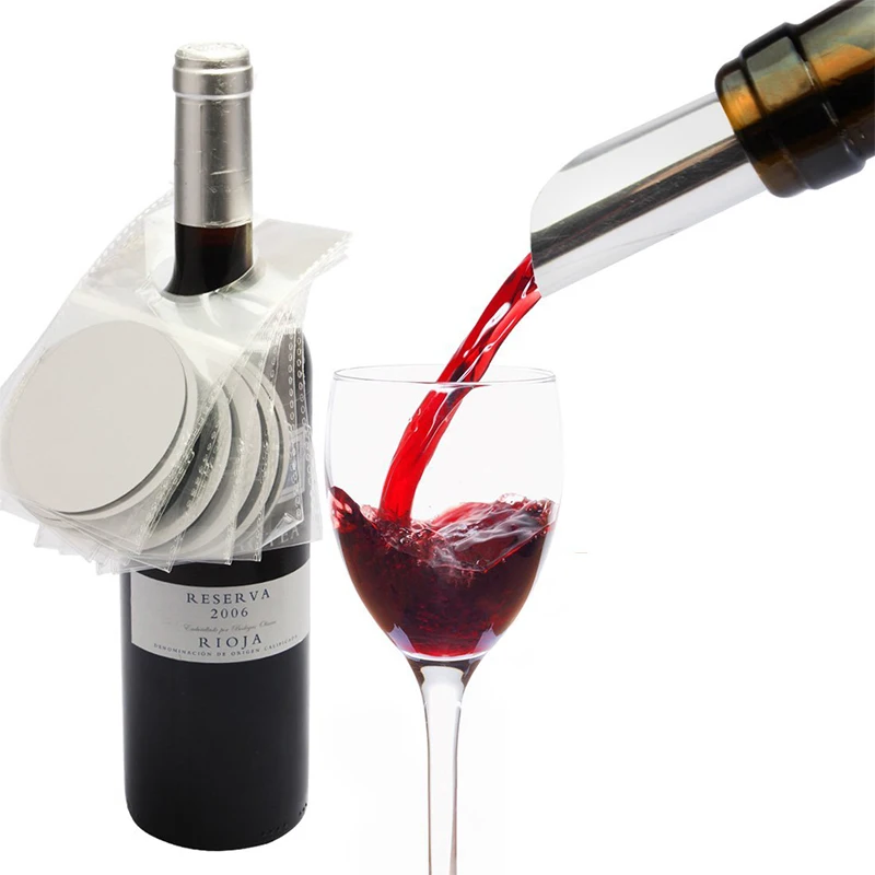 10pcs 12pcs Hot Selling Custom Wine Pour Spout Aluminium Foil Wine Fast Aerator Bottle Pourer Stopper And Drop Drip Stop