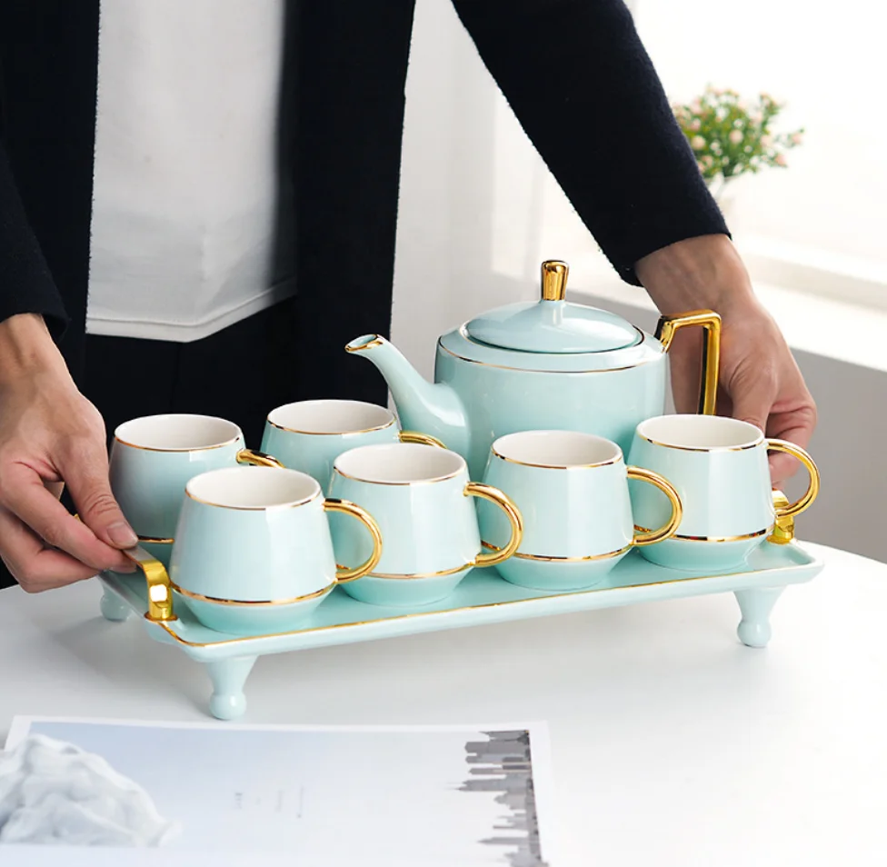 Wholesale Vintage Fashion Coffee Tea Pot Cup Set of 7