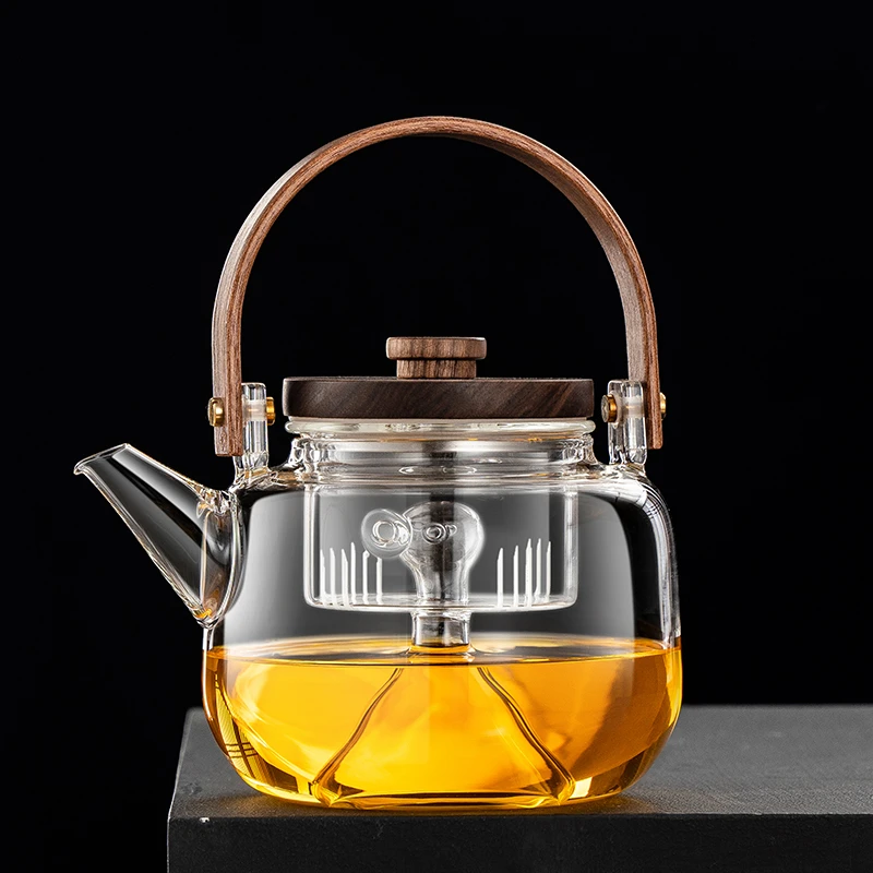Customized Steam Kettle Tea Maker Christmas All in One Teapot Diffuser With Glass Infuser