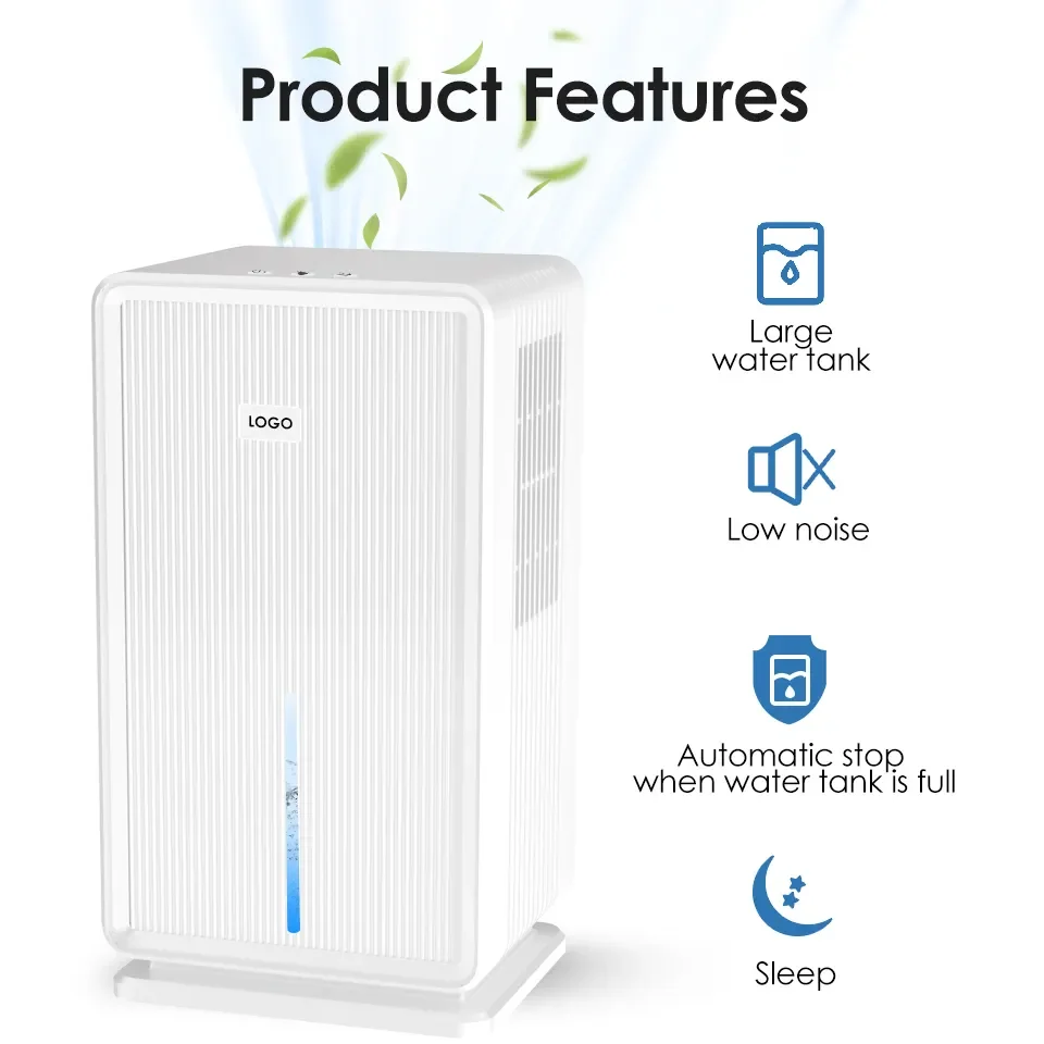 Professional Manufacturer Dehumidifier for Home Bedroom Basement Air Dehumidifier Mildew Proof Control Dehumidifier 3L