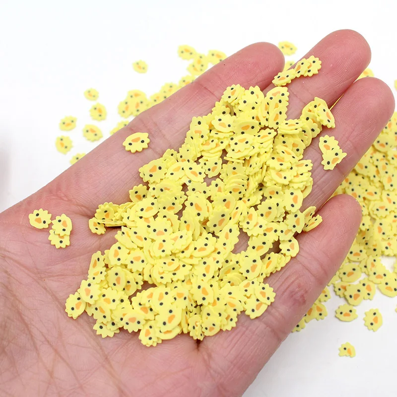 Yellow Cute Duck Suitable for Nail Art Painting Soft Pottery Polymer Clay Jewelry Ornaments