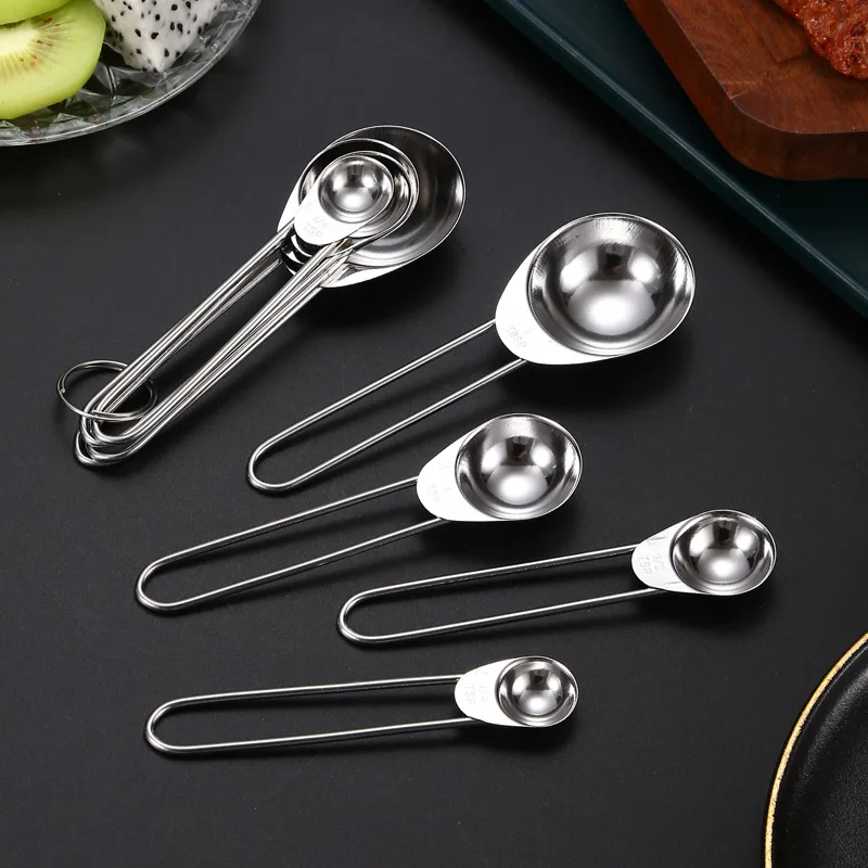 4 в 1 мерная ложка со шкалой из нержавеющей стали для муки приправ порошка измерительный инструмент