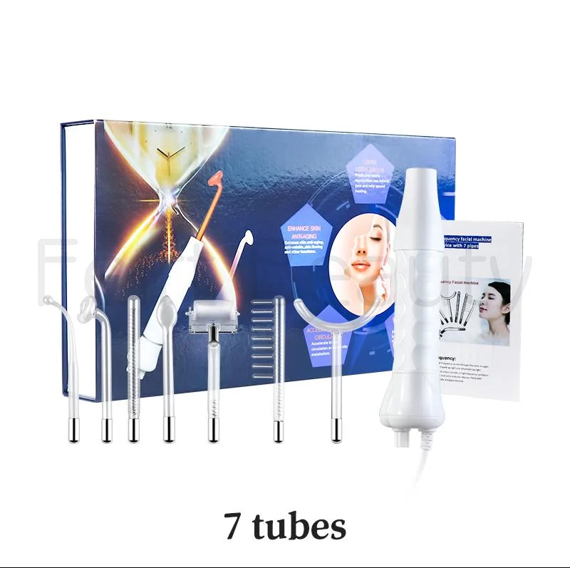 portable high frequency skin therapy wand machine commercial electrotherapy machine neon argon gas mixed facial wand