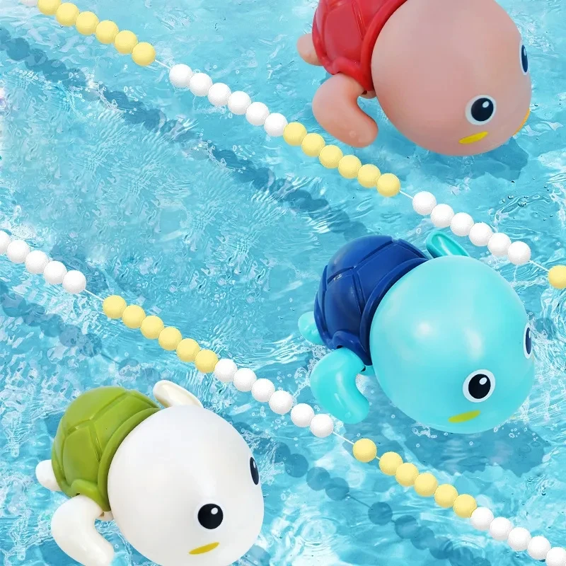 Cute Swimming Turtle Bath Toys for Toddlers 1-3 Floating Wind Up Spiral Turtle Kids Bath Toys Baby Bathtub Water Toys