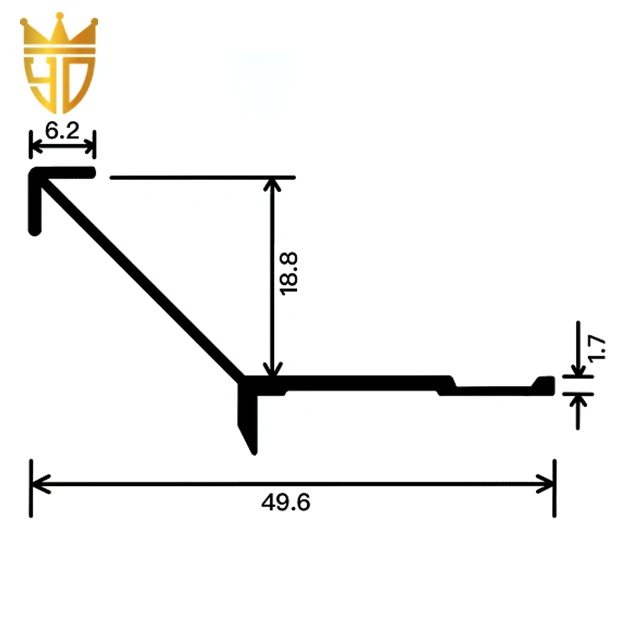 Source Factory Can Customize the Corner Aluminum Profile Metal Decorative Strip Drawing Process Trimming Line Wholesale