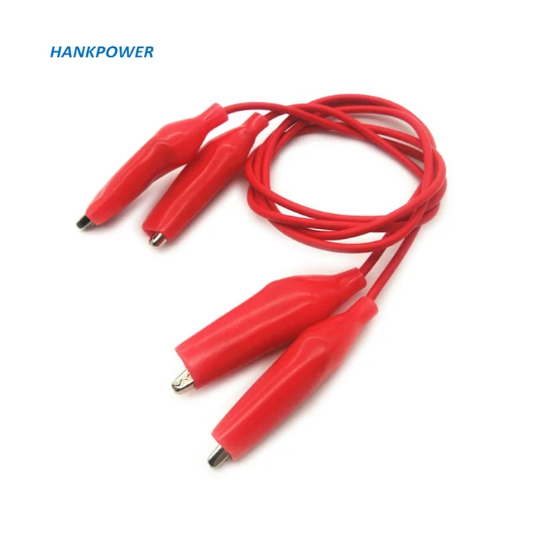 50cm 5 Color 28MM Battery Alligator Clips Double Ended Crocodile Clip Cable Testing Wire