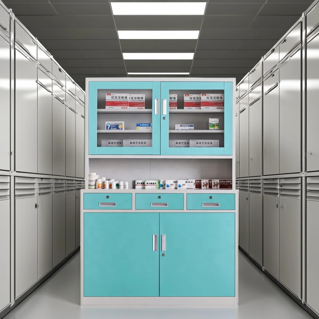 Modern Design Medical Metal Medicine Cabinet Hospital Furniture Steel Construction medical desk