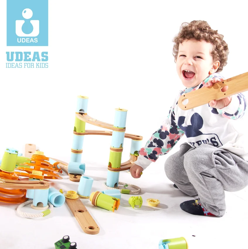 
wooden toys STEAM Marble Run Race Track 