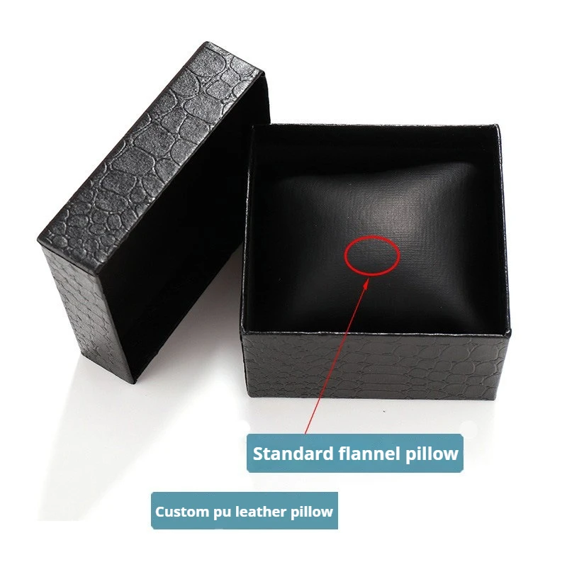 Wholesale Custom Logo Cardboard Watch Box Cheap Storage Case for Jewelry Set and Gift Watches Made of Paper Crocodile pattern