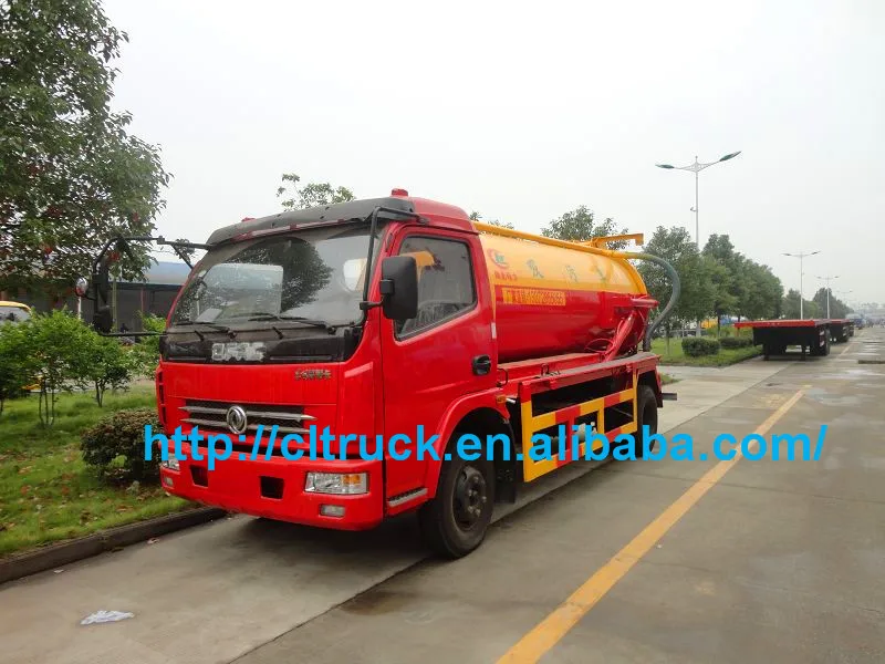 4x2 Dongfeng 5cbm 6cbm 7cbm RHD LHD sewage suction truck for sale