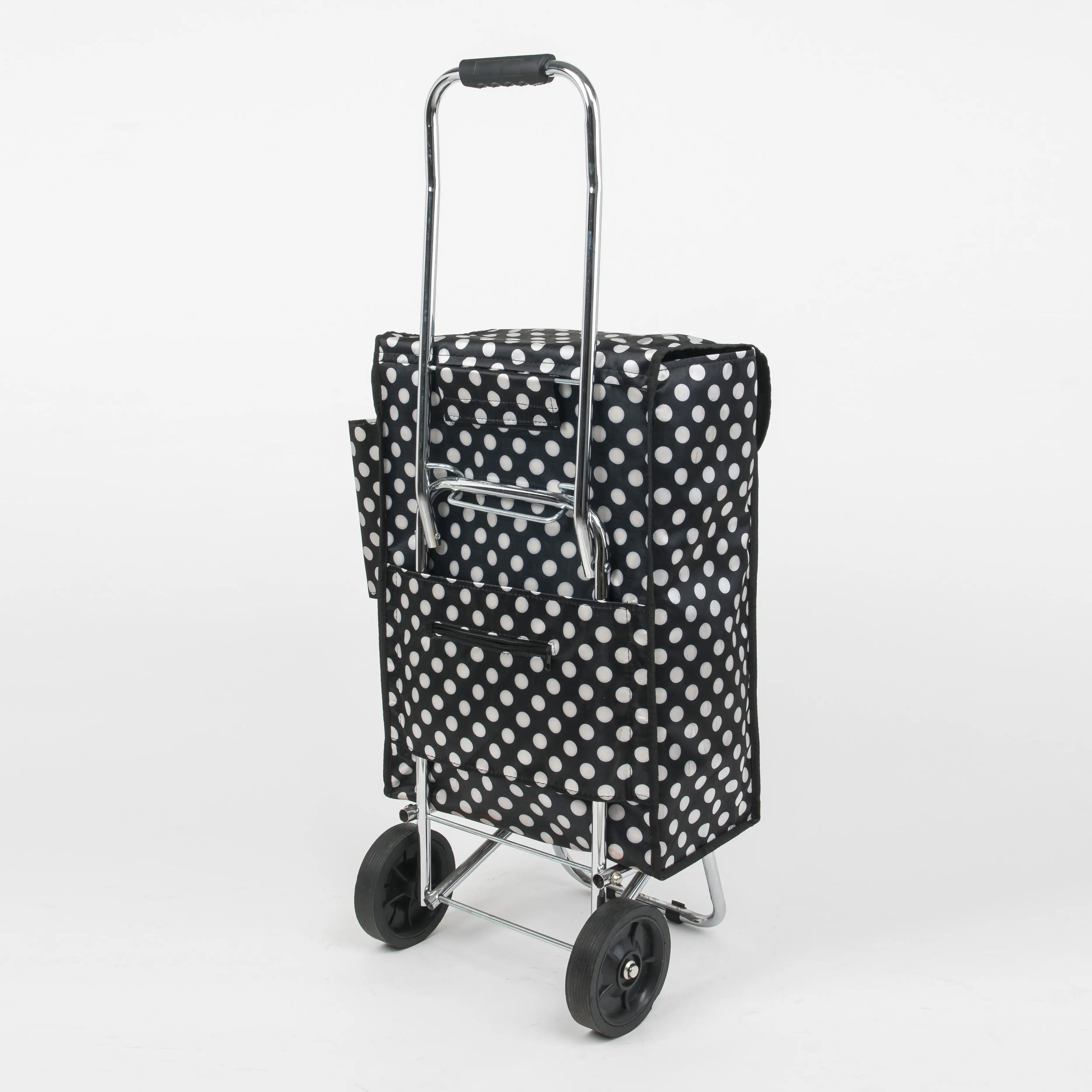 High Quality Folding Trolley Shopping Cart Manufacture Rubber Wheel Plastic Shopping Trolleys