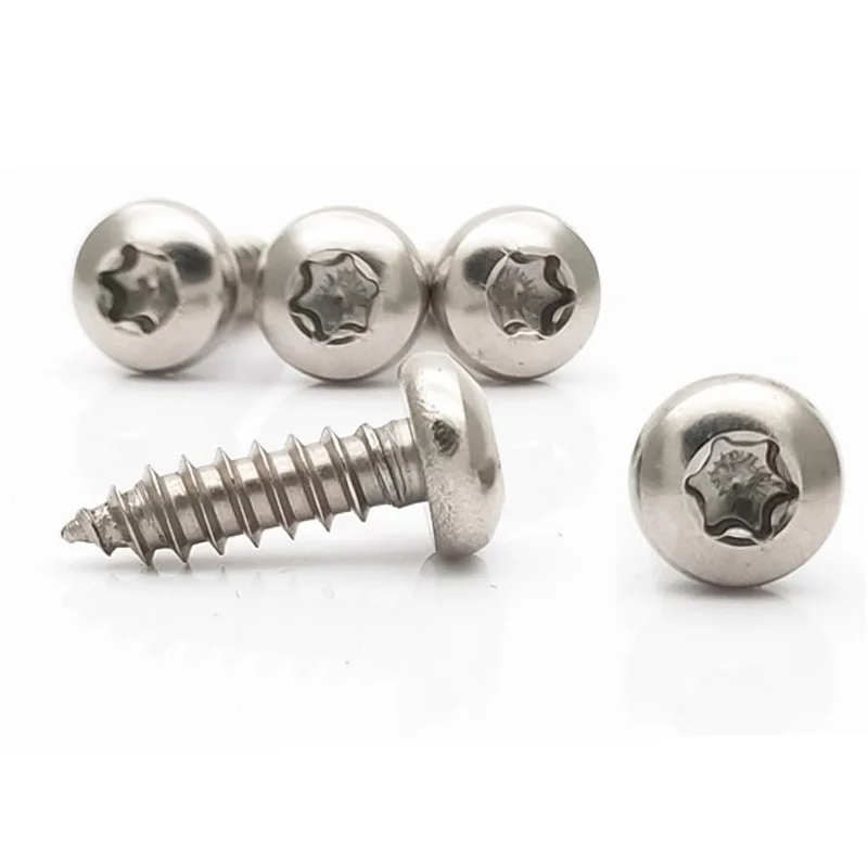 Factory Wholesale Price ST3.9 ST4.8 Stainless Steel Thread Forming Security Torx Button Head Self Tapping Screw