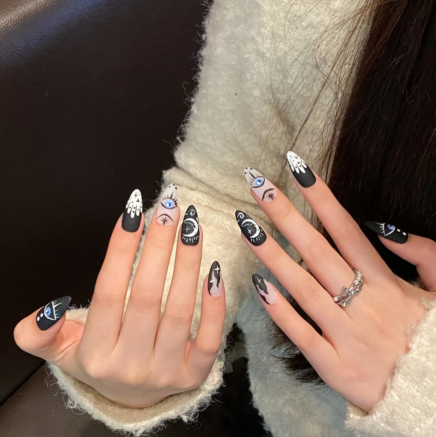 Manufacturer wholesale  Rhinestone luxury decorative 3D Press on Nails Artificial false nails art