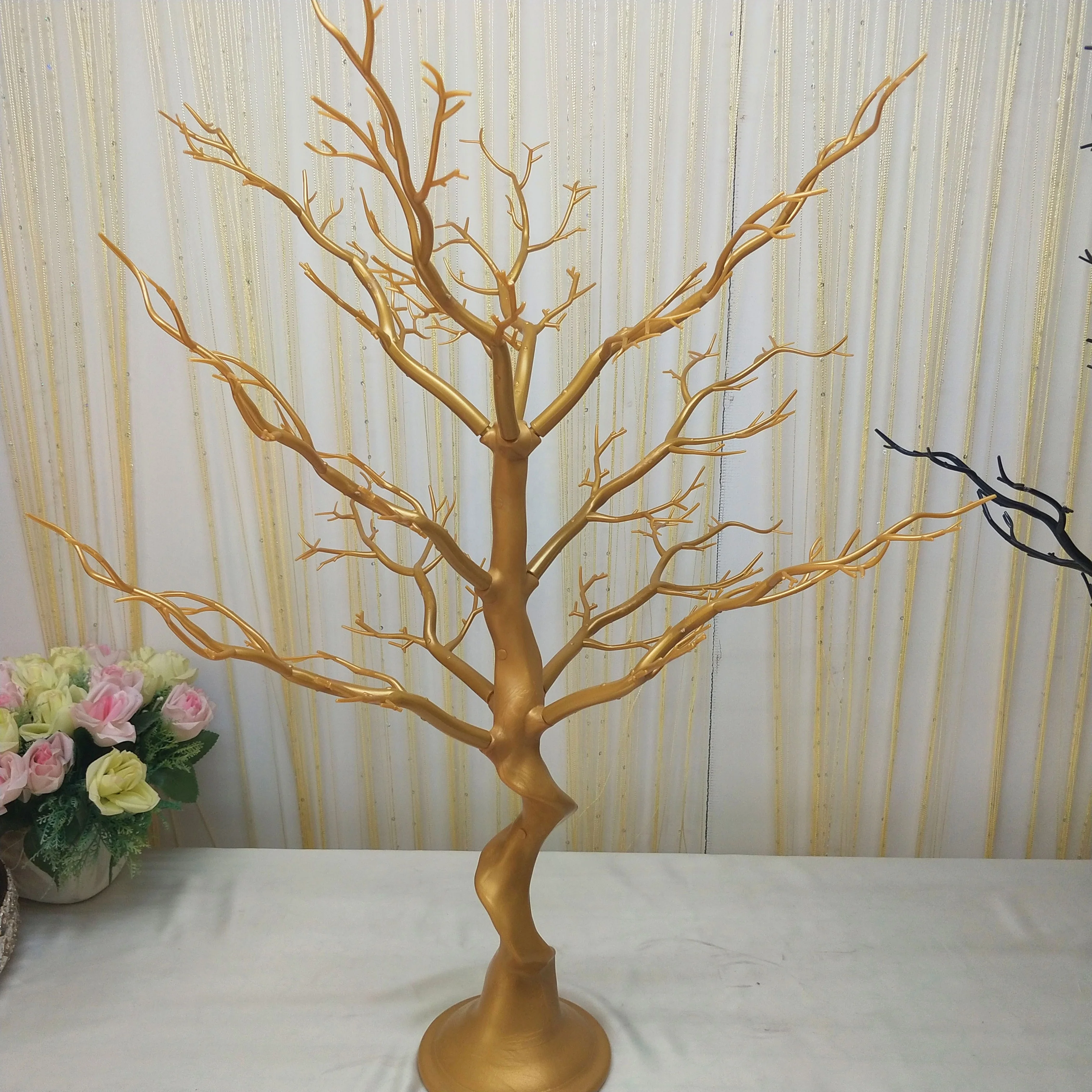 mini black bendable Christmas plastic tree for wedding supplies