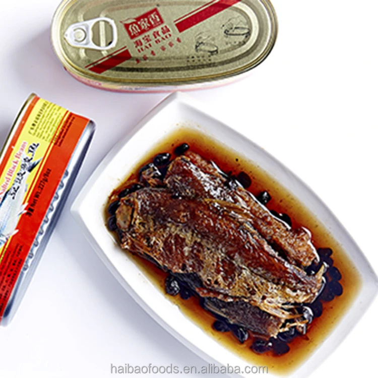Wholesale  Canned Food 227g Canned Fried Dace in Oil Canned Fish Dae With Salted Beans
