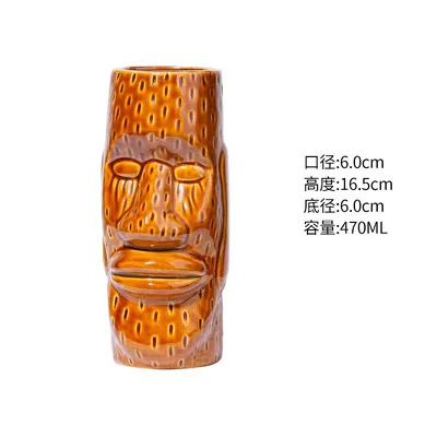 Glass Colored Tiki Mugs Mason Jar 450ml Tiki Cocktail Wine Storage Bottles & Jars Drinking Glass Packaging Modern Customized >10