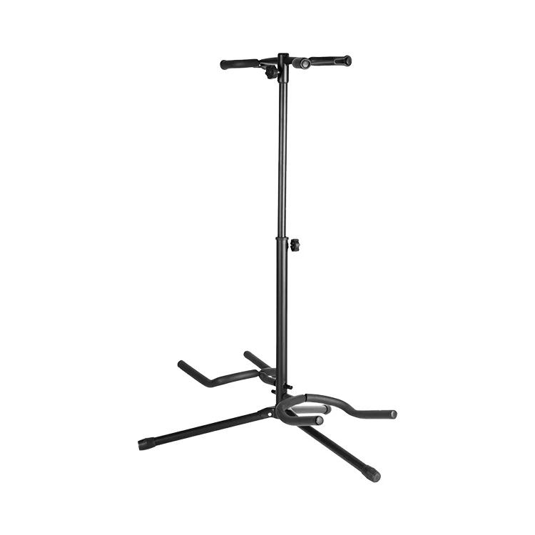 BESTUS GTJ-23 factory price Metal Folding 2pc Display Guitar Stand Tripod  Floor Guitar holder  Adjustable Guitar Stand