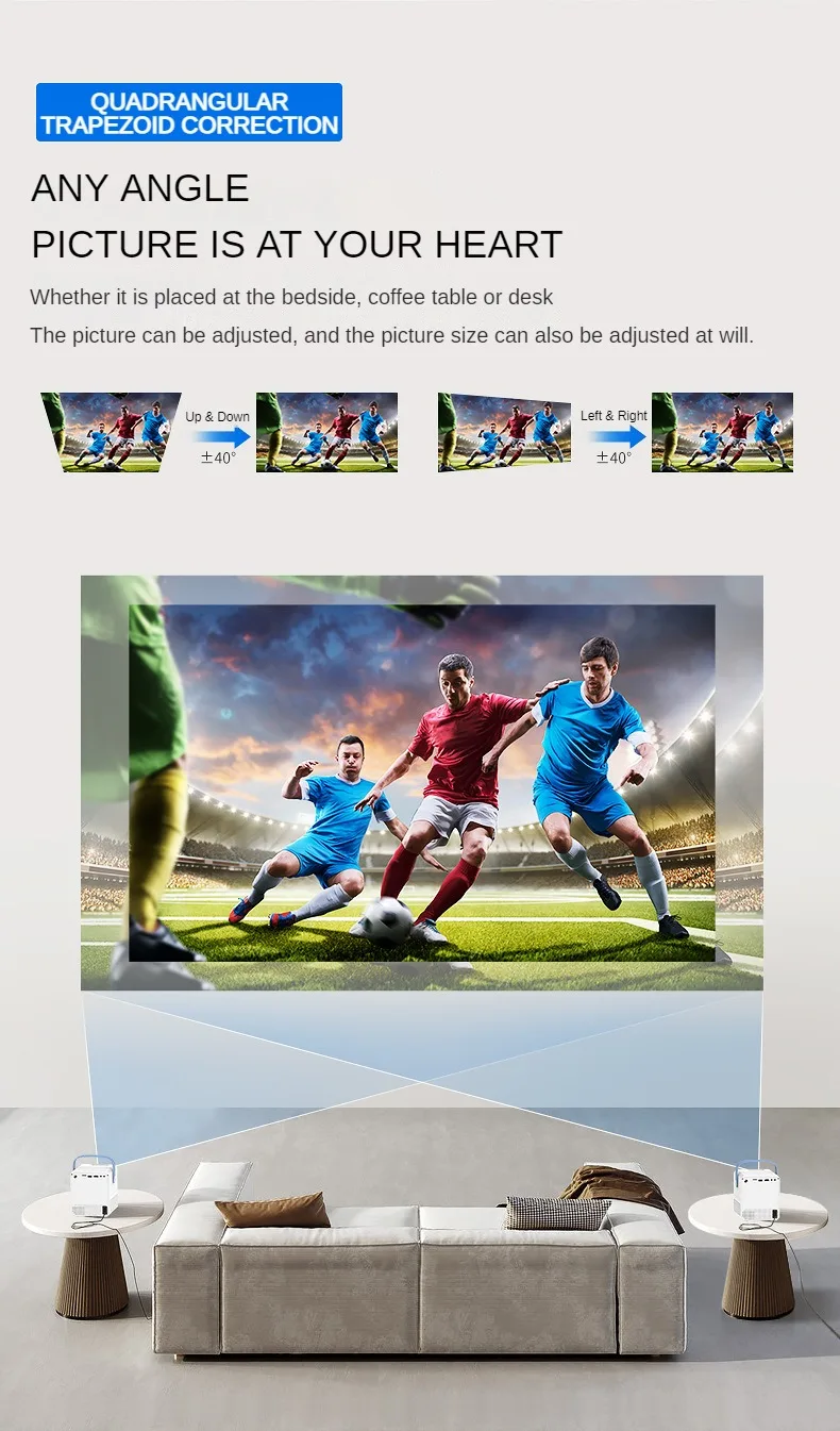 2022 New CY300 4K Smart Projector Quad Core Android 9.0 5G WIFI LED 4K Video Full HD 720P LED Home Theater Projector