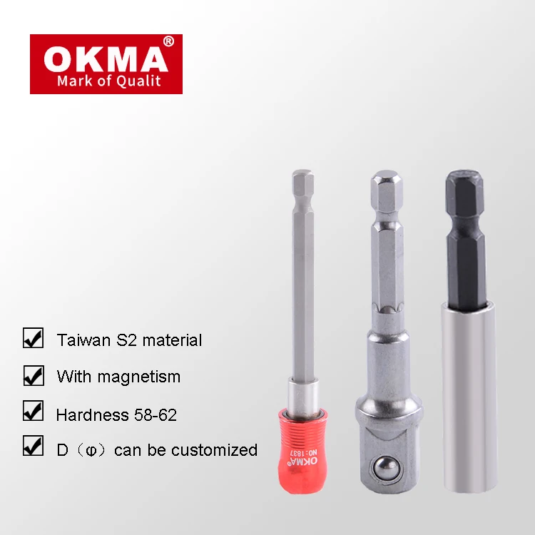 High end quick change bit holder,driver hex 1/2 100 mm screwdriver bit holder,magnetic bit holder extension