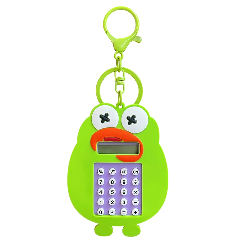 Baimao High quality wholesale cartoon computer keychain creative cute frog keychain toys for children Christmas gifts