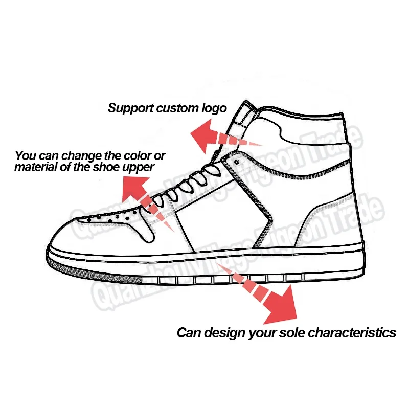 Custom Hot Selling  Running High Top Basketball Shoes Logo Custom Fashion Lace Up Sport Shoes for Men Basketball Shoes