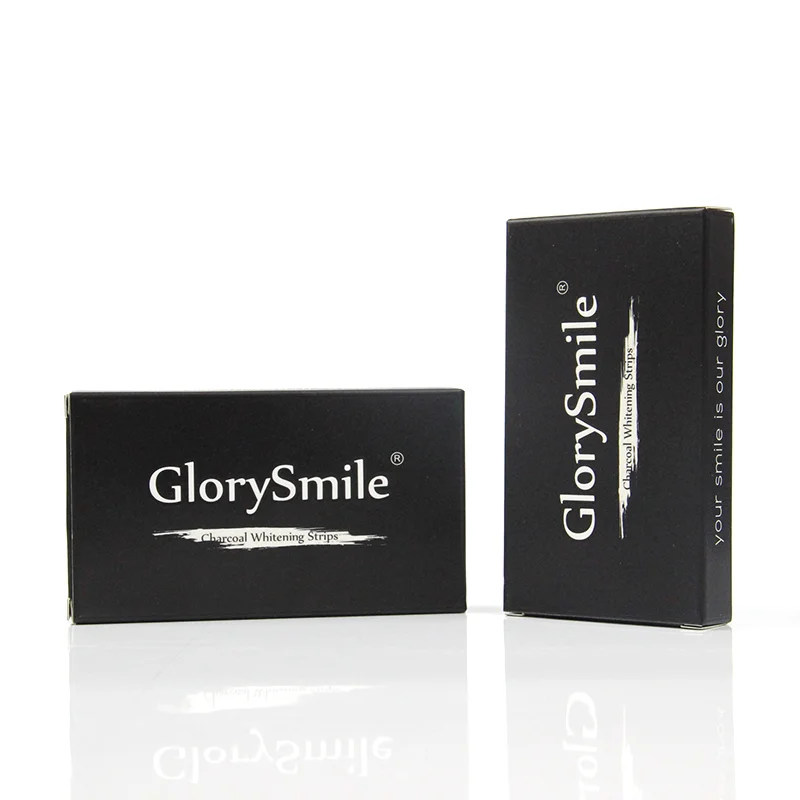 New Anti Allergy Black Teeth White Strips Activated Charcoal 3D Teeth Whitening With Custom Logo Dental Whitening Strips