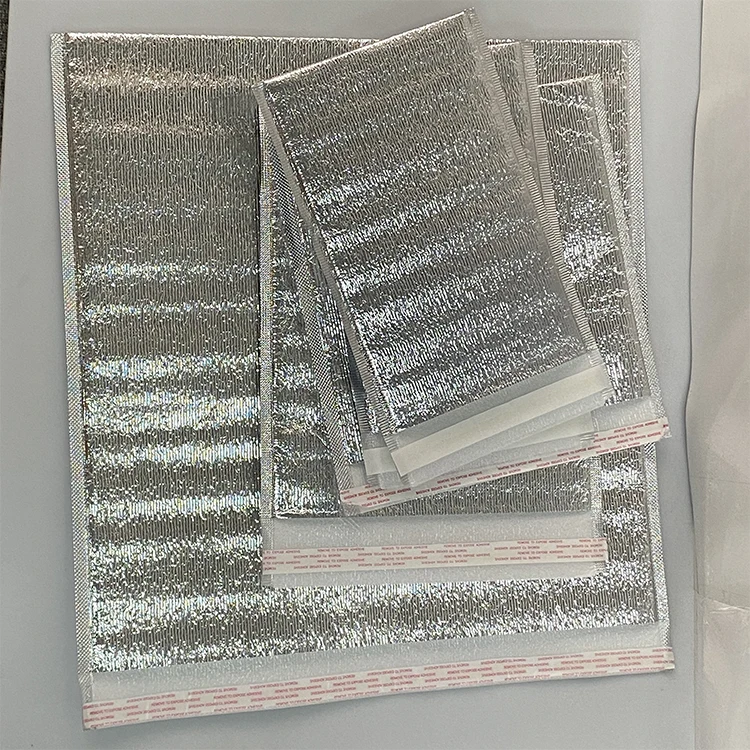 Custom  disposable Insulated Aluminium Foil Ice Cooler bag thermal  EPE Insulated bag