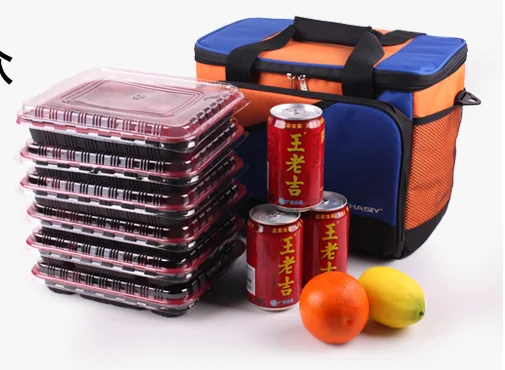 Hot selling 600D oxford durable lunch insulated thermal delivery bag customized food cooler bag