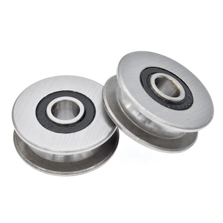 U groove steel wheel 10*40*14mm  8*40*14mm track steel guide wheel with good quality