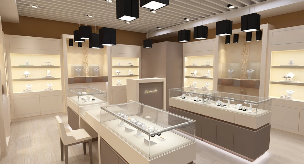 High-end jewelry showcase jewelry kiosk jewelry store watch kiosk watch shop design and customization